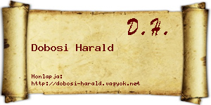 Dobosi Harald névjegykártya